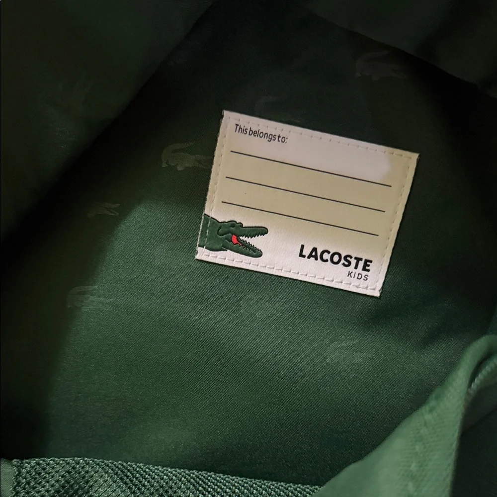 Lacoste Forest Green Backpack with Multicolor Croc Embroidery - Picture 10 of 14